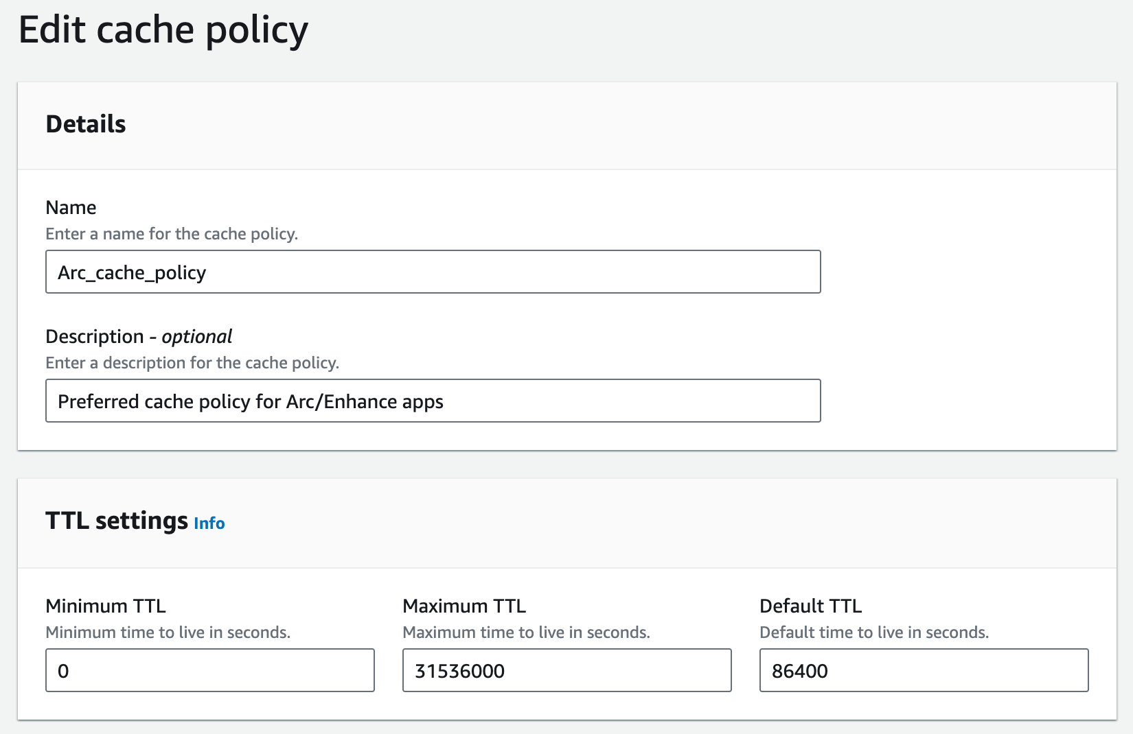 Cache policy